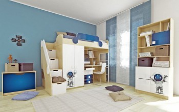 Детская комната Санни (Белый/корпус Клен) в Оби - ob.mebel54.com | фото
