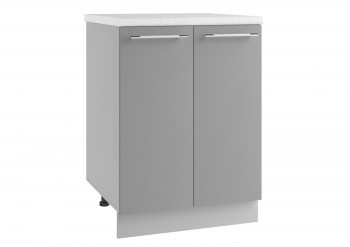 Гарда МС 600 шкаф нижний с 2-мя фасадами малой глубины (Индиго/корпус Серый) в Оби - ob.mebel54.com | фото