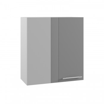 Гарда ПУ 650 шкаф верхний угловой (Белый Эмалит/корпус Серый) в Оби - ob.mebel54.com | фото