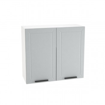 Шкаф верхний 2 двери Глетчер ШВ-800 (Гейнсборо Силк/корпус белый) в Оби - ob.mebel54.com | фото