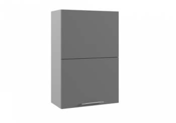 Капри ПГПМ 600 шкаф верхний Blum Aventos HF (Камень темный/корпус Серый) в Оби - ob.mebel54.com | фото