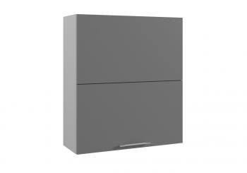 Капри ПГПМ 800 шкаф верхний Blum Aventos HF (Камень темный/корпус Серый) в Оби - ob.mebel54.com | фото