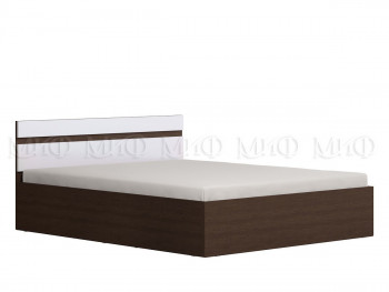 Ким кровать 1,4 (Венге/белый глянец) в Оби - ob.mebel54.com | фото