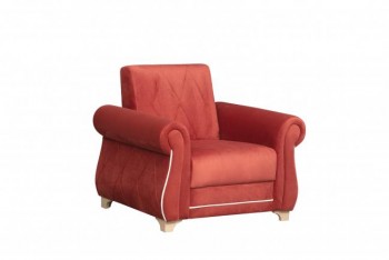 Кресло для отдыха "Порто" (микровелюр Гавайи бордо / микровельвет крем)/осн. в Оби - ob.mebel54.com | фото