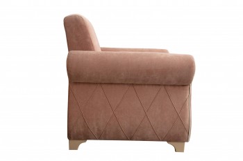 Кресло для отдыха "Порто" (велюр киви корица / микровельвет крем) в Оби - ob.mebel54.com | фото