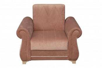Кресло для отдыха "Порто" (велюр киви корица / микровельвет крем) в Оби - ob.mebel54.com | фото