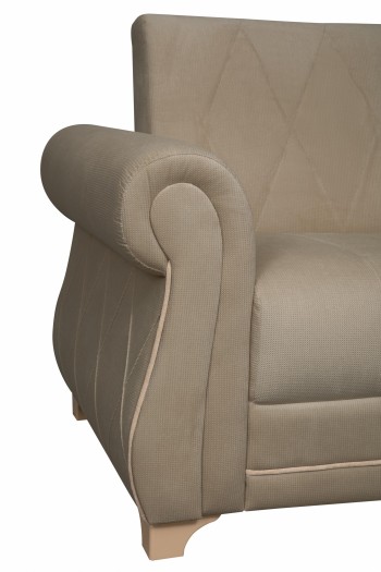 Кресло для отдыха "Порто" (велюр киви латте / микровельвет крем) в Оби - ob.mebel54.com | фото