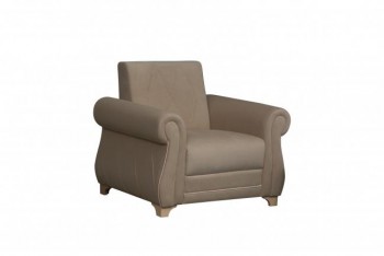 Кресло для отдыха "Порто" (велюр киви латте / микровельвет крем) в Оби - ob.mebel54.com | фото