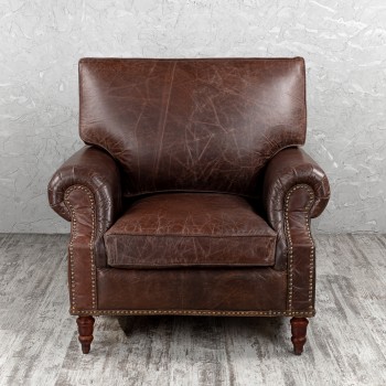 Кресло кожаное Лофт Аристократ (ширина 1100 мм) в Оби - ob.mebel54.com | фото