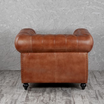 Кресло кожаное Лофт Честер (кожа) в Оби - ob.mebel54.com | фото
