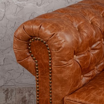 Кресло кожаное Лофт Честер (кожа буйвола) в Оби - ob.mebel54.com | фото