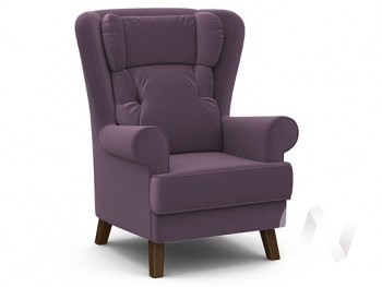 Кресло отдыха Комфорт-2 (орех лак/ULTRA PLUM) в Оби - ob.mebel54.com | фото