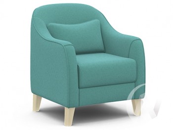 Кресло отдыха Комфорт-4 (бесцветный лак/CANDY AQUVAMARINE) в Оби - ob.mebel54.com | фото