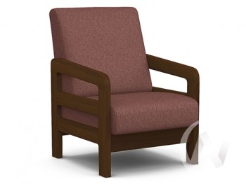 Кресло отдыха Вега-34 (орех лак/UNO BERRY) в Оби - ob.mebel54.com | фото