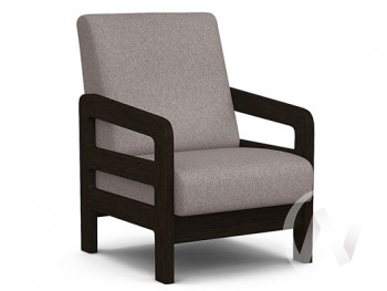 Кресло отдыха Вега-34 (венге лак/UNO ROSY-GREY) в Оби - ob.mebel54.com | фото