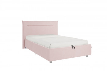 Кровать 1,2 Альба (Нежно-розовый велюр/под-мех) в Оби - ob.mebel54.com | фото
