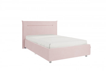 Кровать 1,2 Альба с основанием (Нежно-розовый велюр) в Оби - ob.mebel54.com | фото