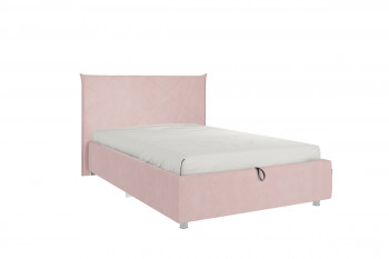 Кровать 1,2 Квест (Нежно-розовый велюр/под-мех) в Оби - ob.mebel54.com | фото