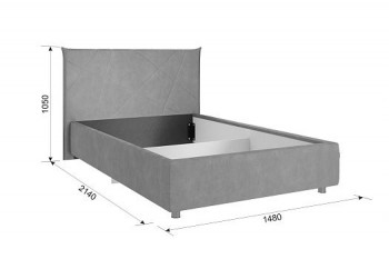Кровать 1,2 Квест с основанием (Нежно-розовый велюр) в Оби - ob.mebel54.com | фото