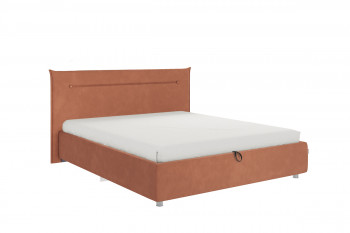 Кровать 1,6 Альба (Персик велюр/под-мех) в Оби - ob.mebel54.com | фото