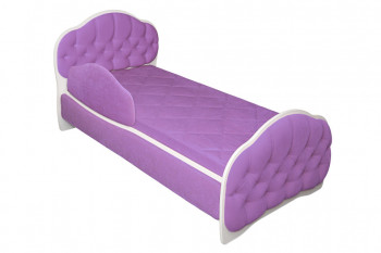 Кровать 160 Гармония 67 Светло-фиолетовый (мягкий бортик) в Оби - ob.mebel54.com | фото