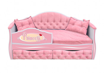 Кровать 160 серии Иллюзия 2 ящика 15 Бледно-розовый (подушки) в Оби - ob.mebel54.com | фото