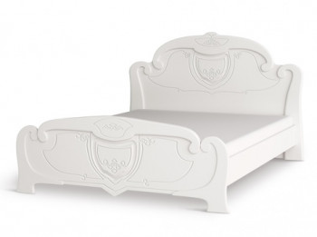 Кровать 1,6м Мария (Белый глянец) в Оби - ob.mebel54.com | фото