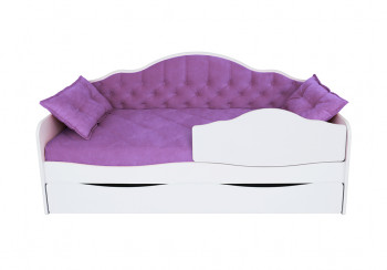 Кровать 170 серии Иллюзия Лайт 1 ящик 32 Фиолетовый (подушки) в Оби - ob.mebel54.com | фото