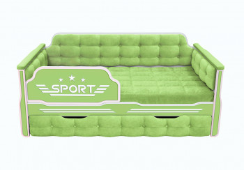 Кровать 170 серии Спорт 1 ящик 81 Фисташка (мягкие боковые накладки) в Оби - ob.mebel54.com | фото