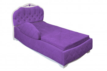 Кровать 190 Гармония Lux 32 Фиолетовый (мягкий бортик) в Оби - ob.mebel54.com | фото