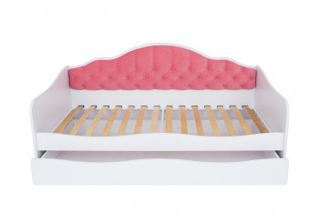 Кровать 190 серии Иллюзия Лайт 1 ящик 89 Розовый (подушки) в Оби - ob.mebel54.com | фото