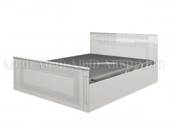 Кровать Афина-1 1,4 м (Белый/Белый глянец) в Оби - ob.mebel54.com | фото