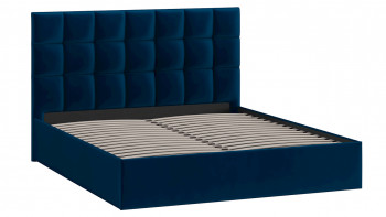 Кровать без ПМ «Эмбер» Велюр Confetti/Blue в Оби - ob.mebel54.com | фото
