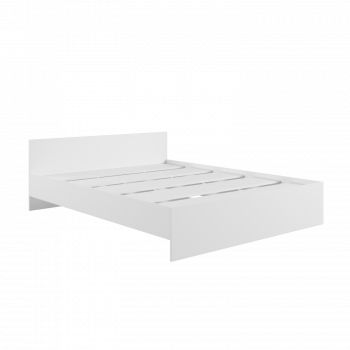Кровать без ящ. М1400 Мадера Белый в Оби - ob.mebel54.com | фото