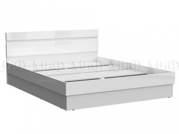 Кровать Челси 1400 (Белый/Белый глянец) в Оби - ob.mebel54.com | фото