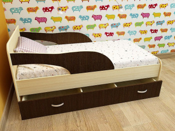 Кровать детская Максимка Млечный дуб/Венге в Оби - ob.mebel54.com | фото