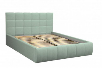 Кровать "Диана" ш. 1400 (Н=1010мм) (жаккард аква) в Оби - ob.mebel54.com | фото