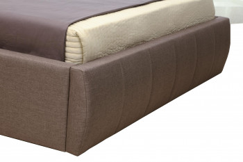 Кровать "Диана" ш. 1400 (Н=1010мм) (жаккард корица) в Оби - ob.mebel54.com | фото