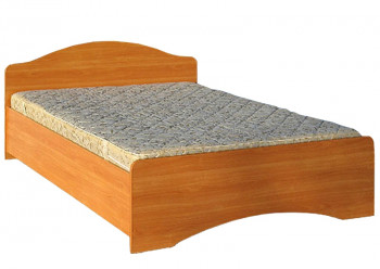 Кровать двойная 1600-1 без матраса (круглые спинки) Вишня Оксфорд в Оби - ob.mebel54.com | фото