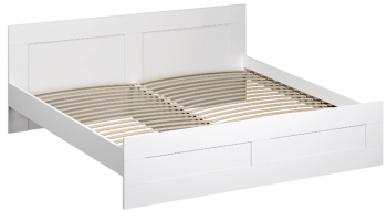 Кровать двухспальная Сириус 1800мм белый в Оби - ob.mebel54.com | фото