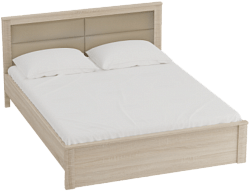 Кровать Элана 1600 с основанием Дуб Сонома в Оби - ob.mebel54.com | фото