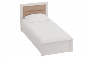 Кровать Элана 900 с основанием Бодега белая в Оби - ob.mebel54.com | фото