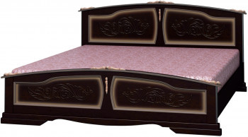 Кровать Елена из массива сосны 1400*2000 Орех в Оби - ob.mebel54.com | фото