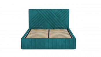 Кровать Гамма ш. 1400 (без основания для хранения) (велюр тенерифе изумруд) в Оби - ob.mebel54.com | фото