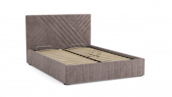 Кровать Гамма ш. 1400 (без основания для хранения) (велюр тенерифе стоун) в Оби - ob.mebel54.com | фото