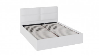 Кровать «Глосс» с мягкой обивкой и подъемным механизмом тип 1 (1400) (Белая) в Оби - ob.mebel54.com | фото