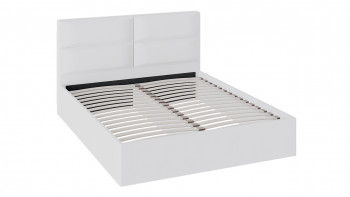 Кровать «Глосс» с мягкой обивкой тип 1 (1600) (Белая) в Оби - ob.mebel54.com | фото
