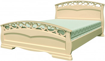 Кровать Грация-1 из массива сосны 1400*2000 Орех в Оби - ob.mebel54.com | фото
