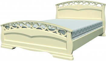 Кровать Грация-1 из массива сосны 1400*2000 Орех в Оби - ob.mebel54.com | фото