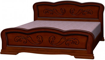 Кровать Карина-8 из массива сосны 1400*2000 Орех в Оби - ob.mebel54.com | фото
